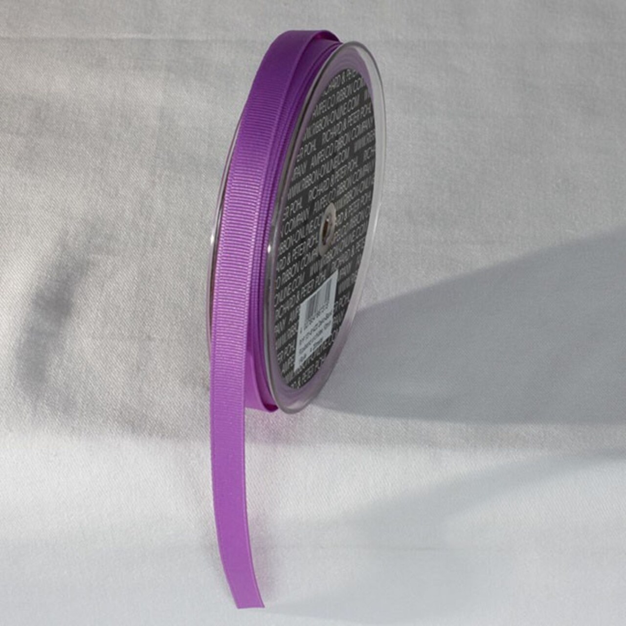 The Ribbon People Purple Striped Woven Edge Grosgrain Ribbon 0.3" x 22 Yards